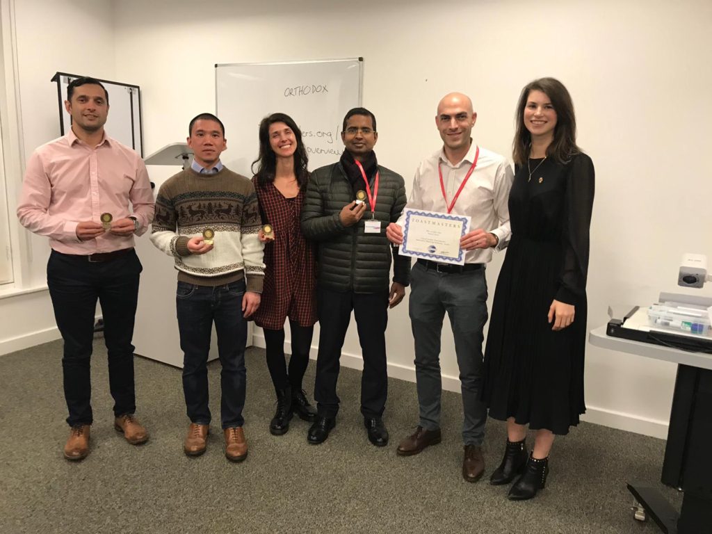 City Of London Toastmasters Awards for 2018